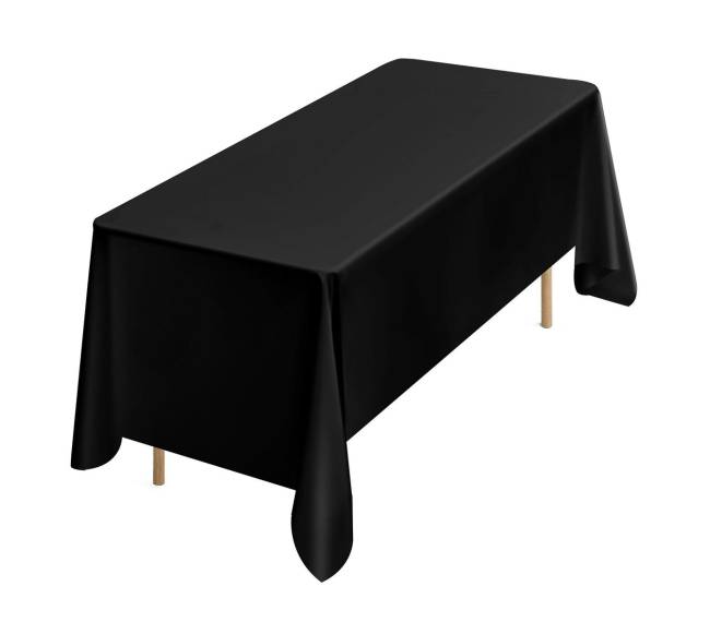 Juodos stačiakampės staltiesės, 6 vnt.0