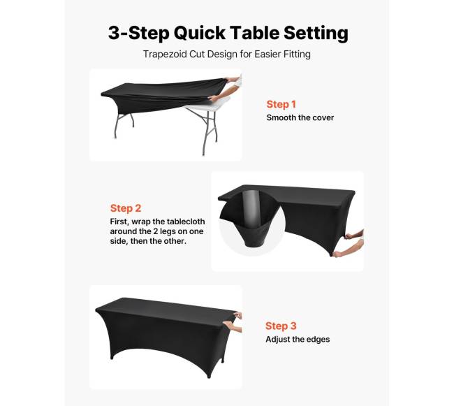 Stalčių audiniai 6 FT renginiams 3 vnt.6