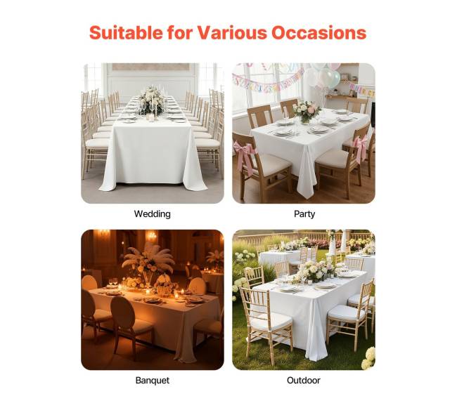 Balti stačiakampiai staltiesiai, 10 vnt rinkinys6