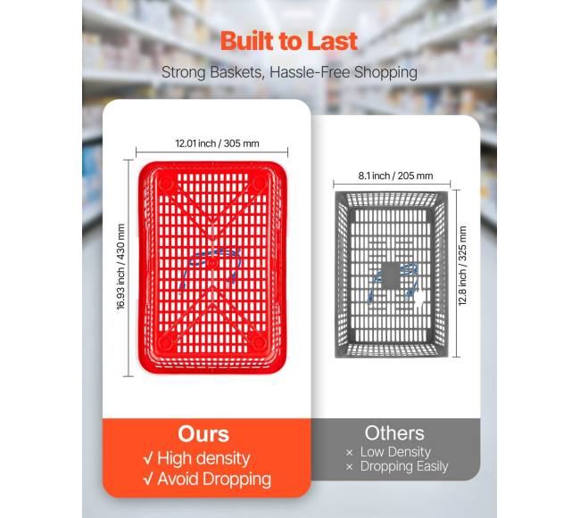 Parduotuvės krepšeliai, 21 L, 4 vnt.1