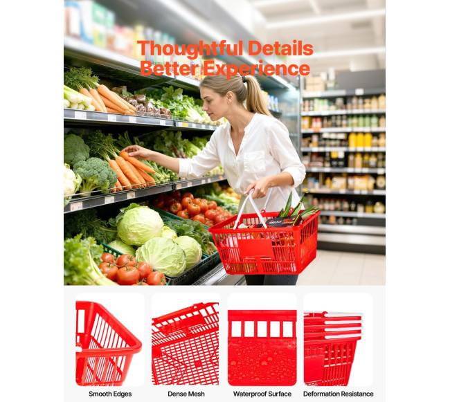 Parduotuvės krepšeliai, 21 L, 4 vnt.4