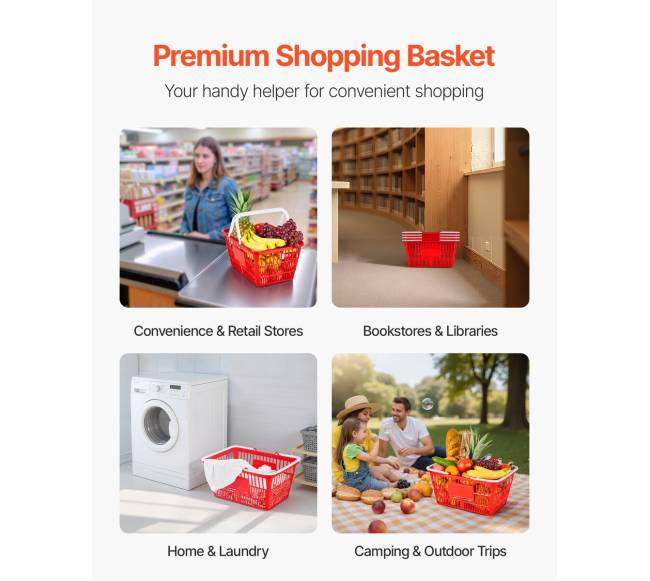 Parduotuvės krepšeliai, 21 L, 4 vnt.5