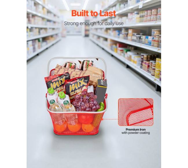 12 vnt. metaliniai pirkinių krepšiai su rankenomis1