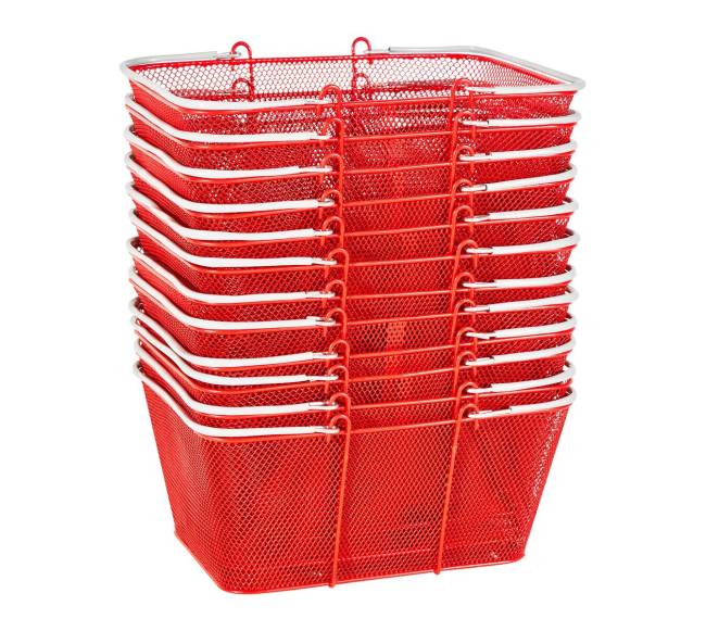 12 vnt. metaliniai pirkinių krepšiai su rankenomis9