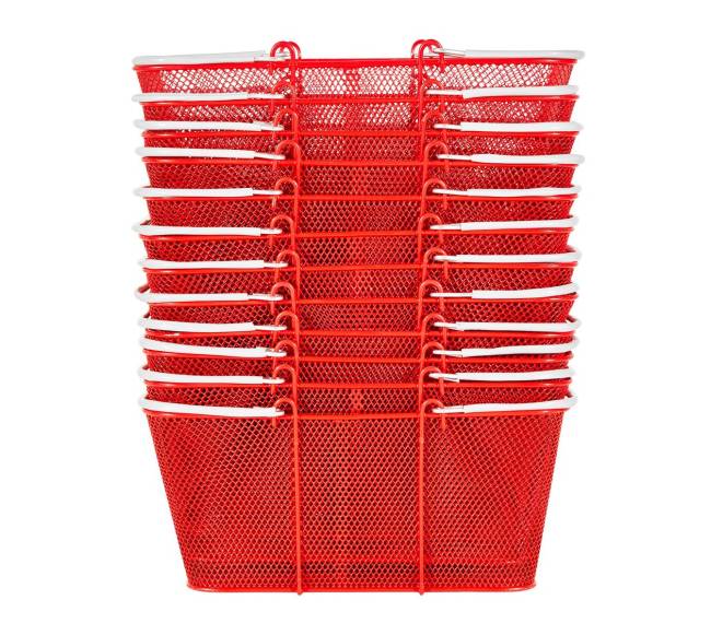 12 vnt. metaliniai pirkinių krepšiai su rankenomis10