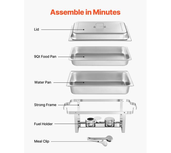 Stačiakampis 8,5 L kaitlentės rinkinys, 2 vnt6