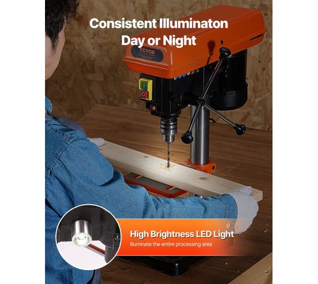 203,2mm stalo gręžimo presas, 500W motoras3