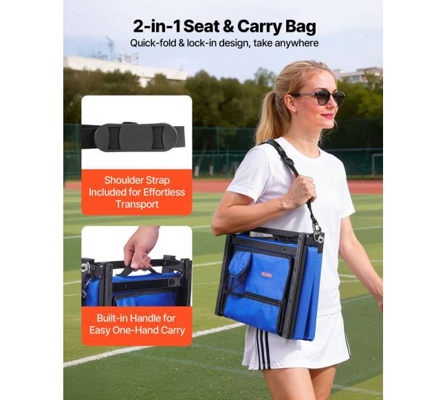 Sulankstoma kėdė stadionui su atlošu ir pagalvėle3