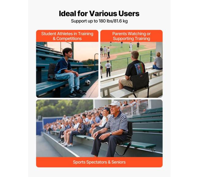 Sulankstoma tribūna kėdė su atrama5