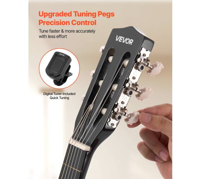 Klasikinė gitara 780 mm su priedais jauniesiems1