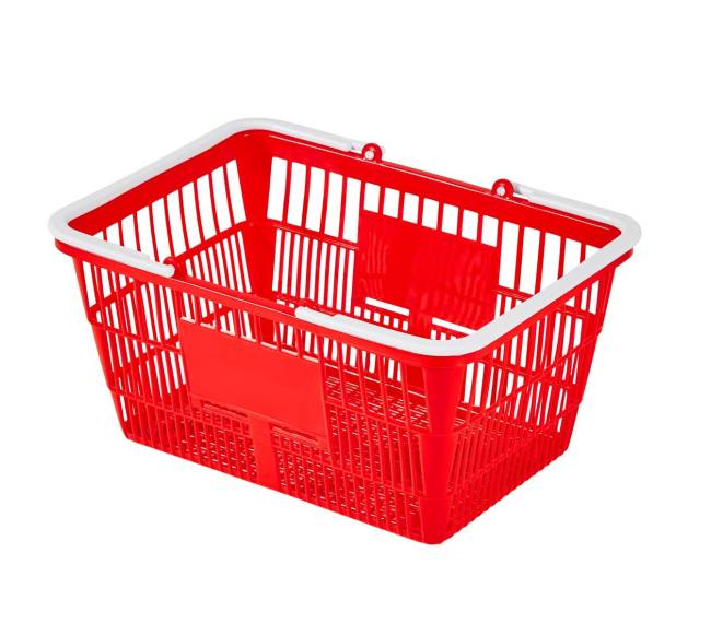 Pirkinių krepšeliai, 12 vnt., 21 l, raudoni8