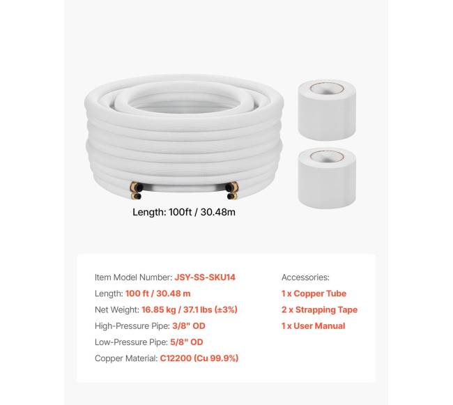 30,5 m kondicionieriaus jungtis mini split6