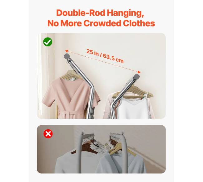 Drabužių stovas su krepšeliu ir ratukais4