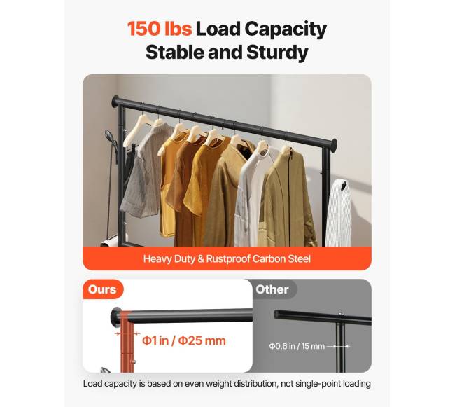 Drabužių kabykla su ratukais ir kabliukais3