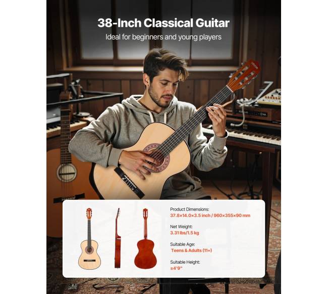 Klasikinė gitara su priedais pradedantiesiems5