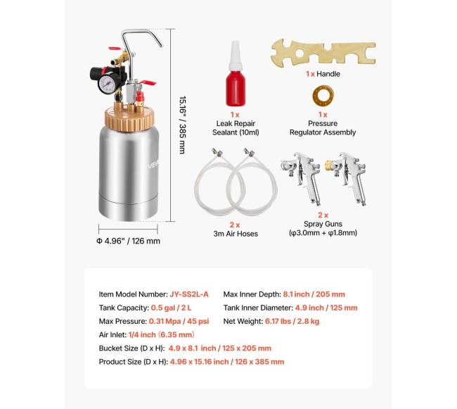 2 l purškimo dažų slėgio puodas6