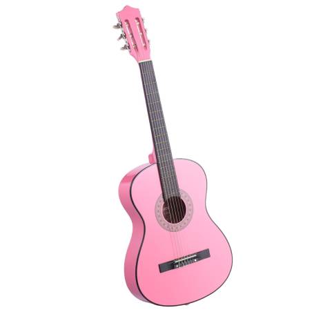 Klasikinė gitara pradedantiesiems, 960 mm, rožinė0