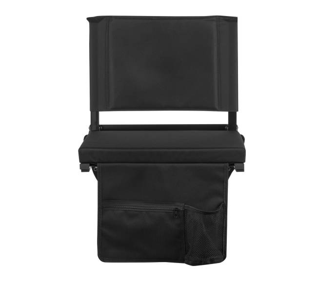 Juoda kėdė stadionui su atlošu0