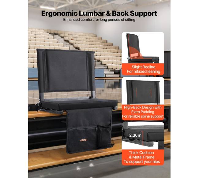 Juoda kėdė stadionui su atlošu1