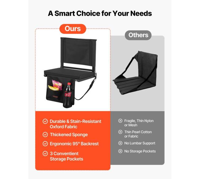 Juoda kėdė stadionui su atlošu2