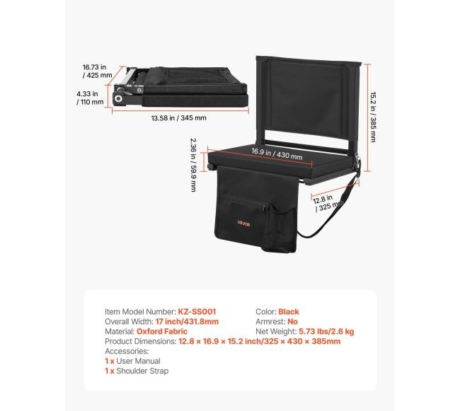 Juoda kėdė stadionui su atlošu6