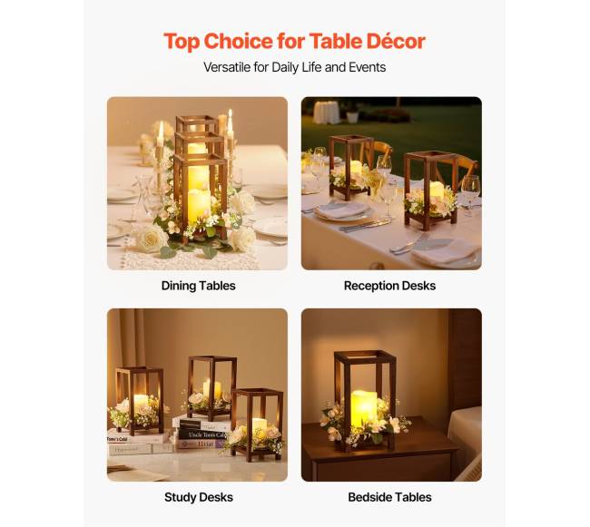 Mediniai vestuvių žibintai ir gėlių vainikai5