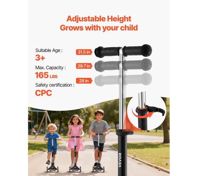 3 ratų vaikų paspirtukas su šviečiančiais ratais1