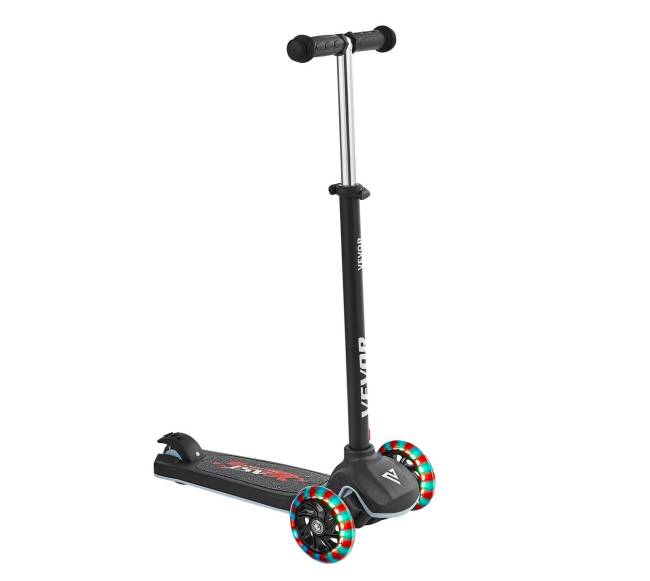 3 ratų vaikų paspirtukas su šviečiančiais ratais9