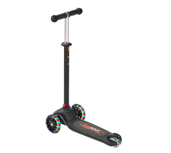 3 ratų vaikų paspirtukas su šviečiančiais ratais10