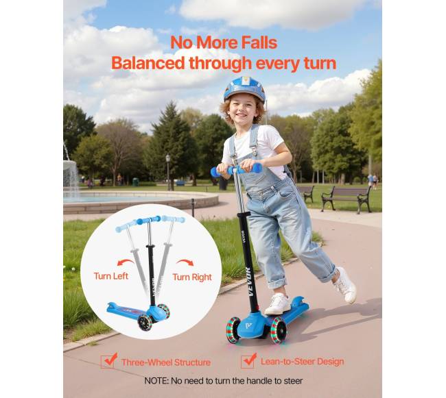 Vaikiškas paspirtukas nuo 3 metų, mėlynas3