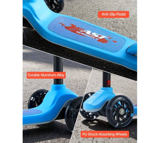 Vaikiškas paspirtukas nuo 3 metų, mėlynas4