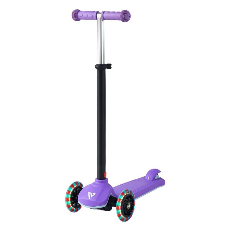 Vaikų paspirtukas su šviečiančiais ratais0