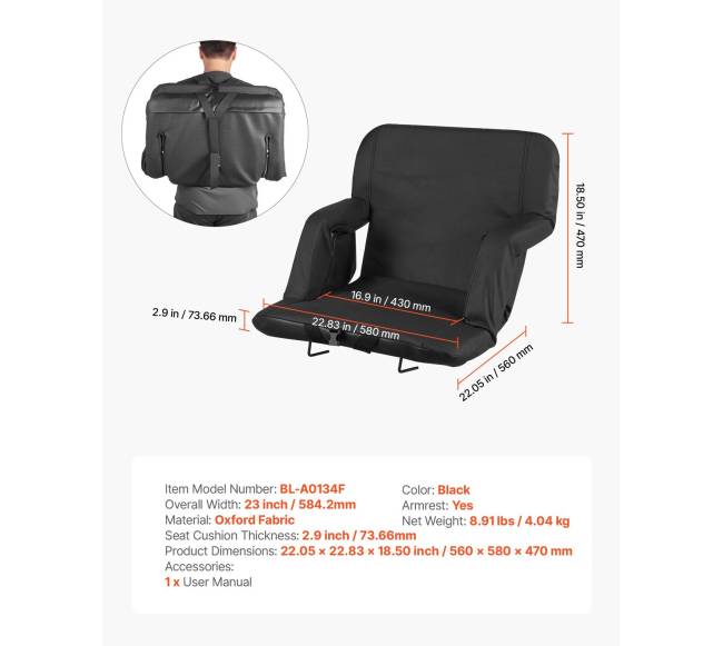 Reguliuojama kėdė su porankiais ir kišenėmis6