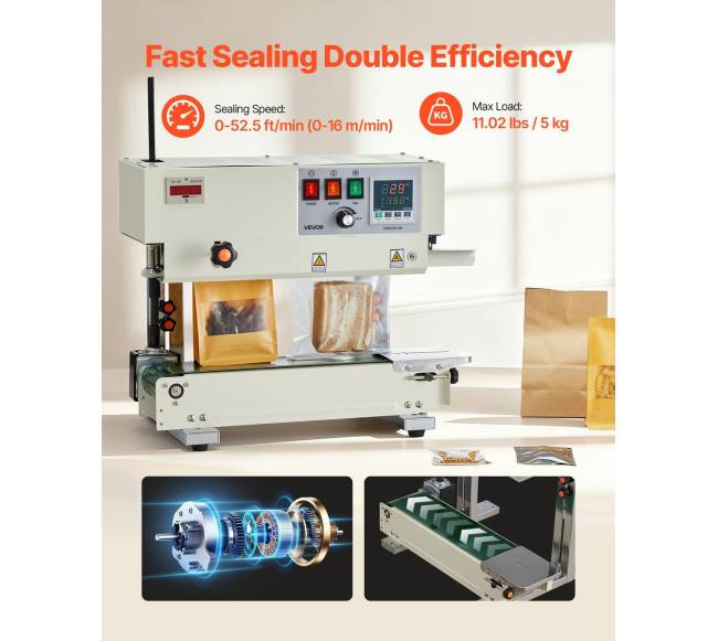 Vertikali maišų sandarinimo mašina 6–12 mm pločio1