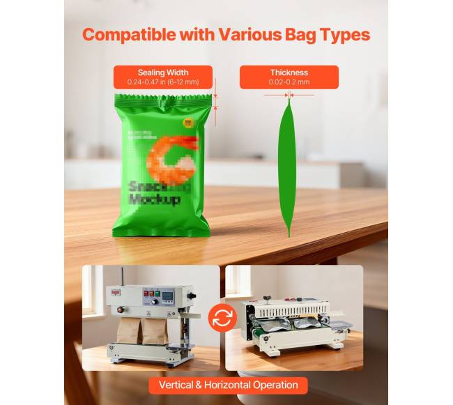 Vertikali maišų sandarinimo mašina 6–12 mm pločio3