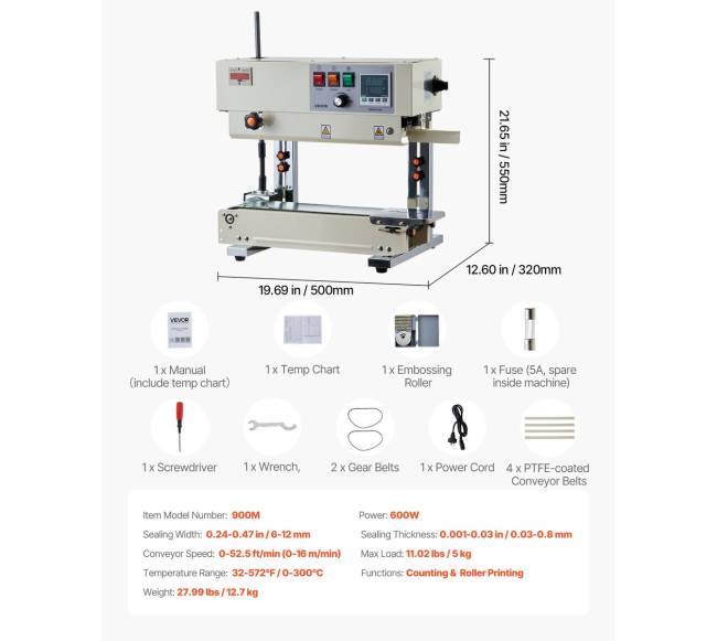 Vertikali maišų sandarinimo mašina 6–12 mm pločio6