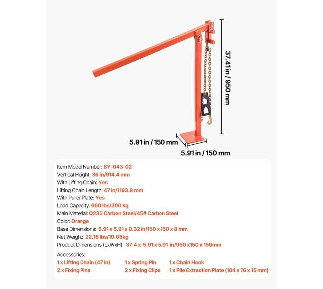 T stulpų traukiklis su grandine ir plokšte6