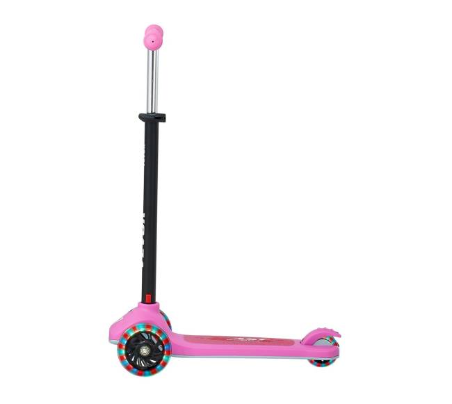 Vaikiškas triratis paspirtukas su šviečiančiais ratais8