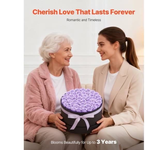 Rožės dėžutėje su amžinomis gėlėmis2