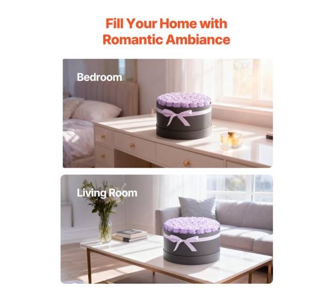 Rožės dėžutėje su amžinomis gėlėmis5