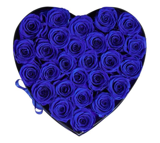 Amžinos rožės širdies formos dėžutėje10