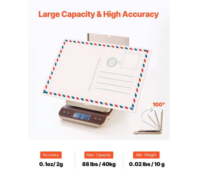 Skaitmeninės pašto svarstyklės, 40 kg, 2 g tikslumas1