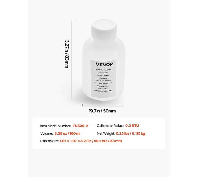 Drumstumo kalibravimo tirpalas, 0 NTU, 100 ml6