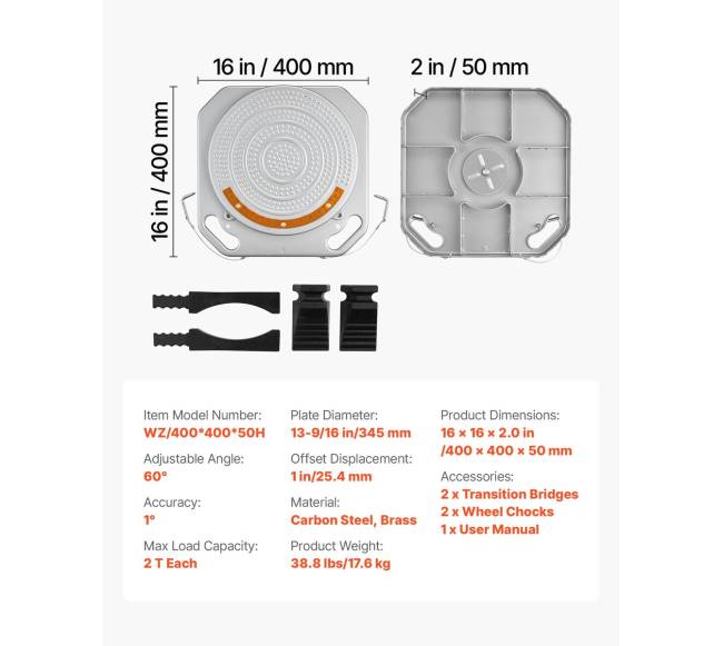 Ratų suvedimo plokštelės su 2 t galios6