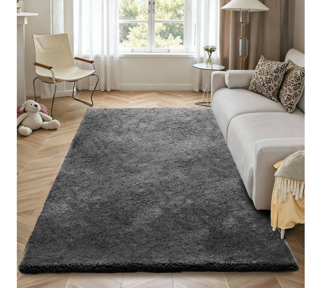 Vidinis pliušinis kilimas 1,52 x 2,44 m, tamsiai pilkas7