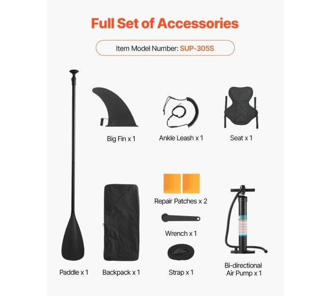 Pripučiama irklentė su sėdyne 3.05m x 84cm6