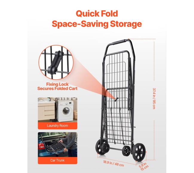 Sulankstomas krepšys su pasukamais ratais4