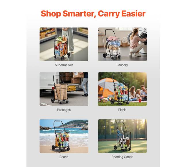 Sulankstomas krepšys su pasukamais ratais6