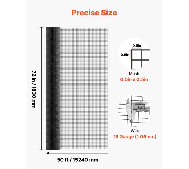 Tvoros tinklelis 183cm x 15.2m, 19 gauge2