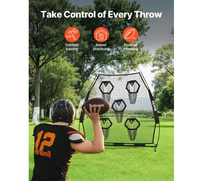 Futbolo treniruoklis su taikinių tinklu 2134 mm1